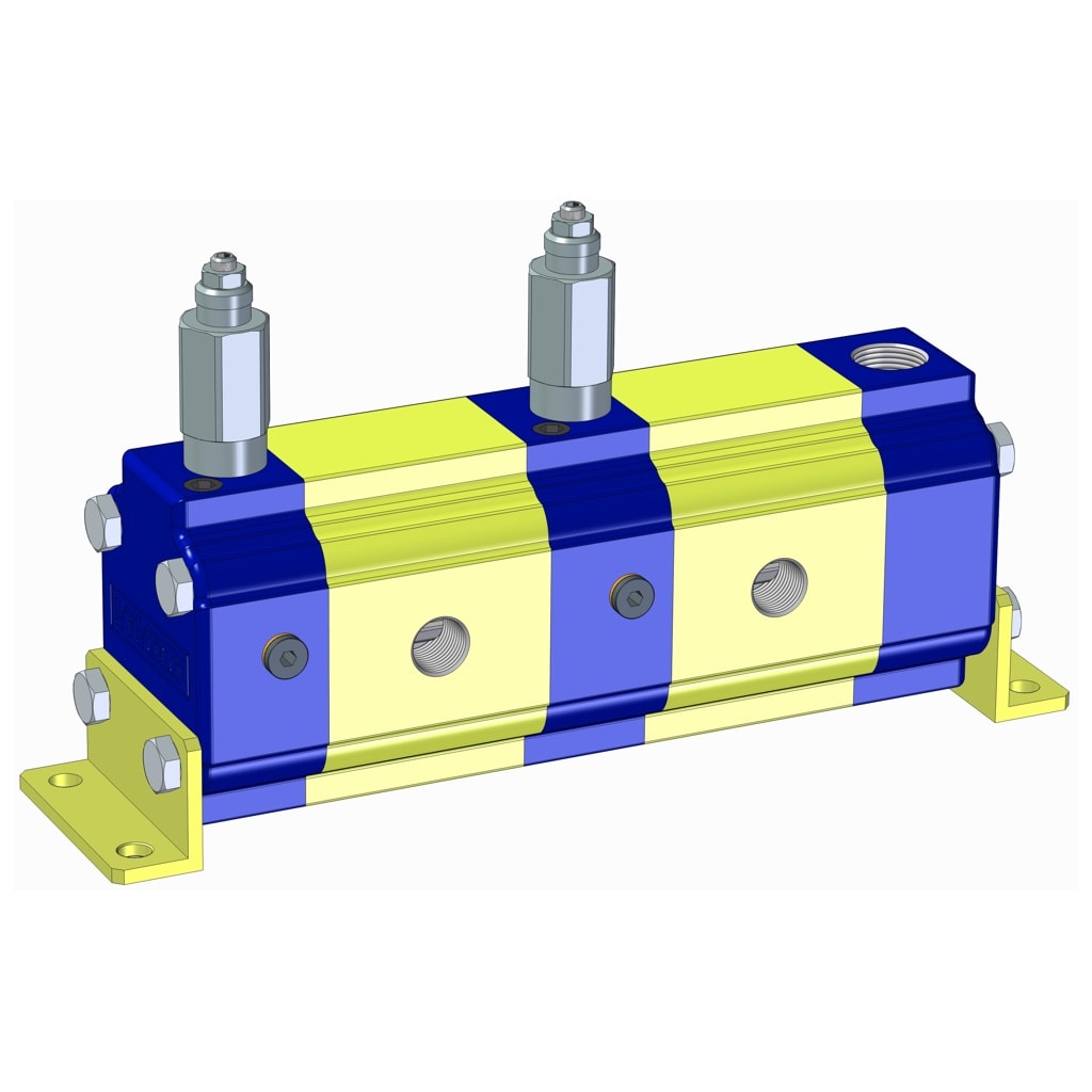Vivoil hydraulic flow divider multi-section assembly